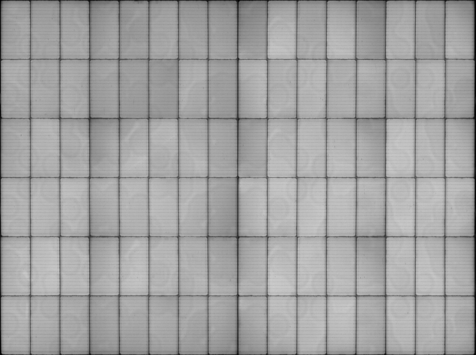 Full electroluminescence image of a tested ALB module sample